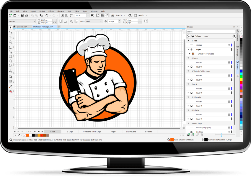 Chef Louis Nel graphic design