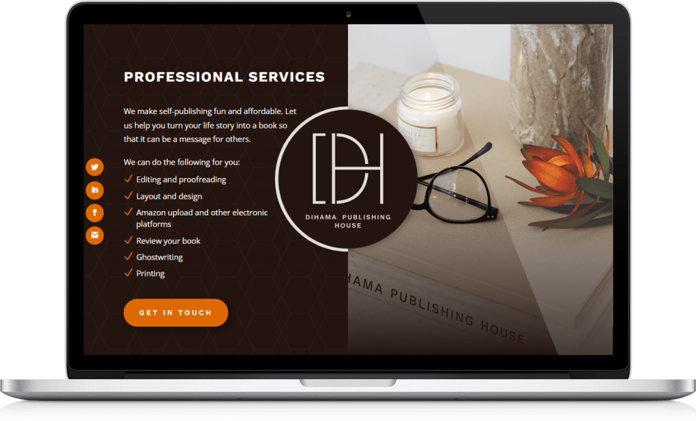 Dihama Publishing House Website Laptop-min Dihama Publishing House website on a laptop